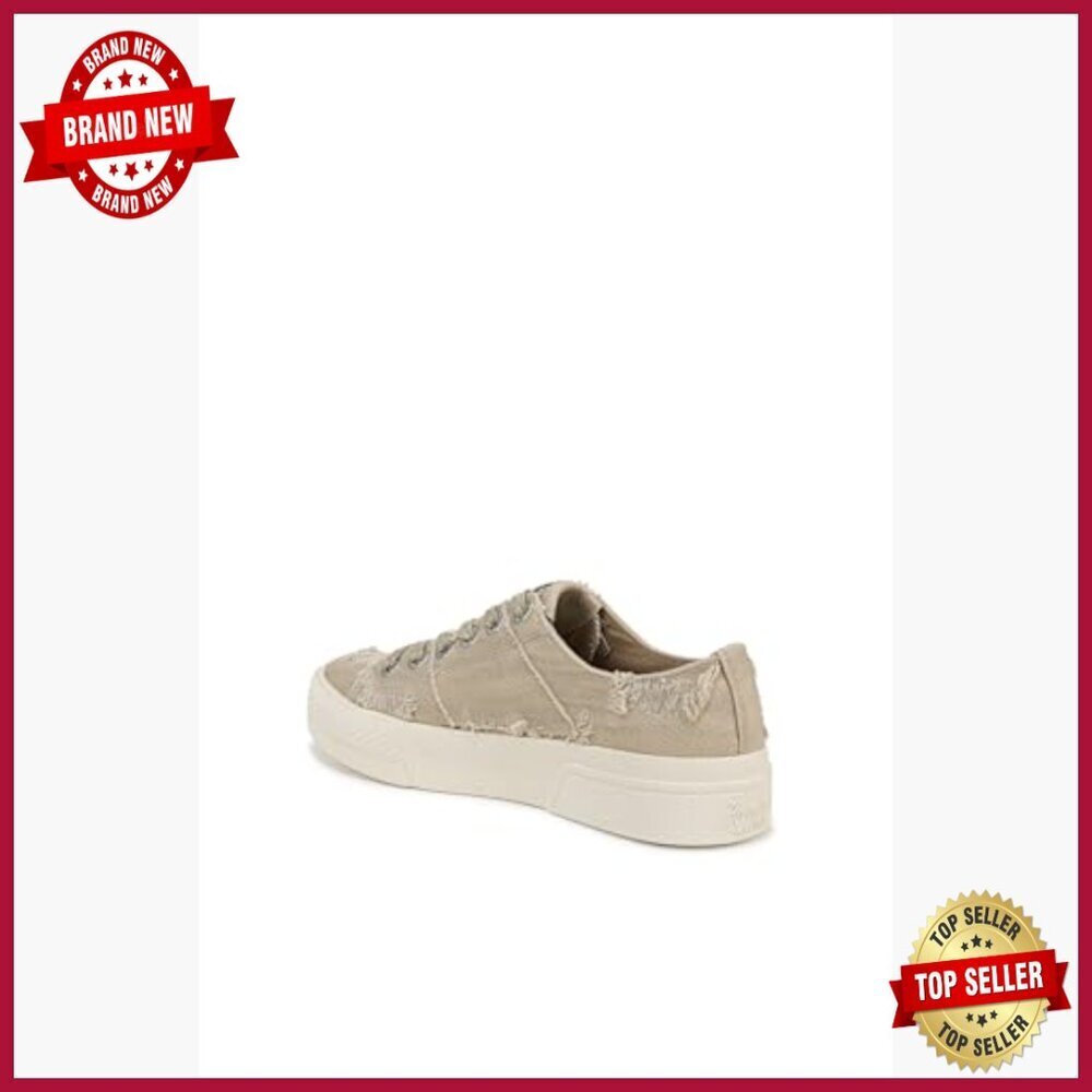 Women's Distressed Fabric Sneakers with Metallic Studs Platform Sole - Picture 3 of 7